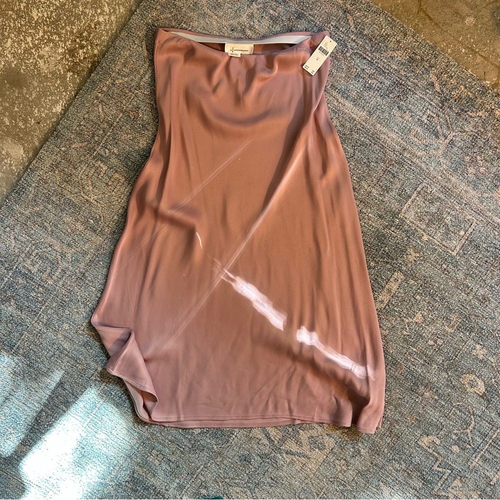 Anthropologie Pink Midi Pull On Skirt